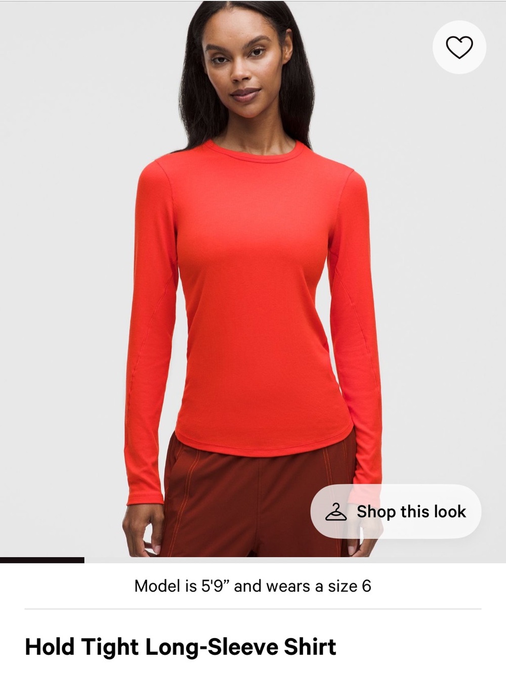 lululemon athletica Long-Sleeve Tee - Bright Red